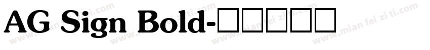 AG Sign Bold字体转换